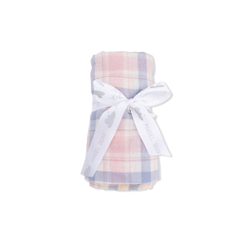 Muslin Swaddle Blanket - Dusty Plaid