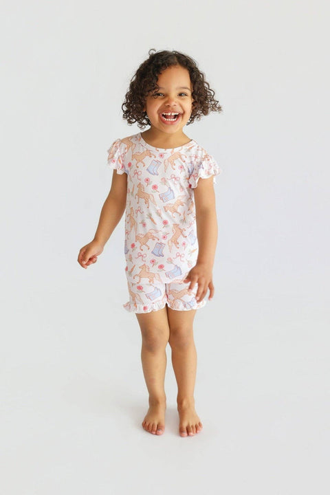 Girls Bamboo Ruffle Short Set - Kinsley's Bloom & Boots