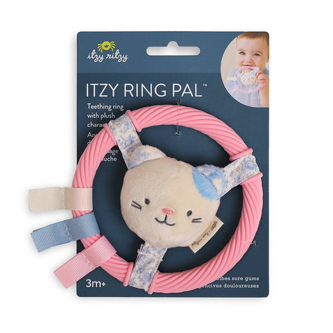 Itzy Ring Pal™ - Teething Ring with Pink Kitty
