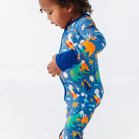 Rockin' and Roarin' Bamboo Convertible Footie