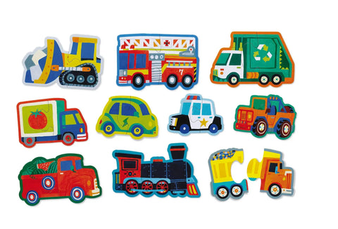 2-Piece Let's Begin Puzzle - Vehicles