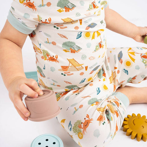 Beach Day Kids Bamboo Pajamas Set