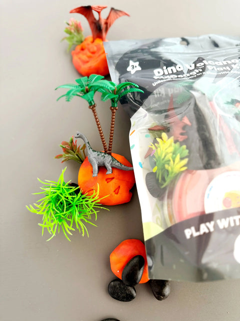 Dino Volcano (Cherry Mango) Play Dough Kit