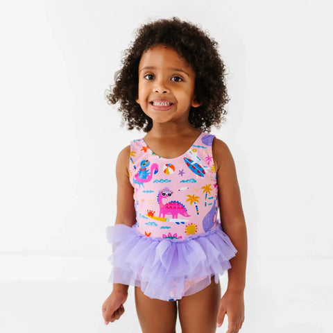 Diva Dinos Girls Swimsuit with Tutu
