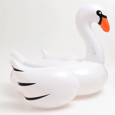 Luxe Ride-On Swan Inflatable Pool Float