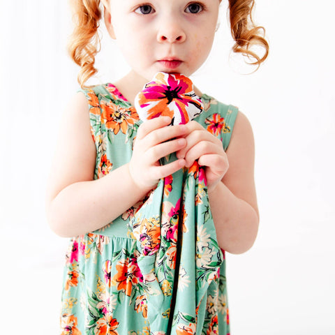 Retro Flower Child Bamboo Snuggle Lovey