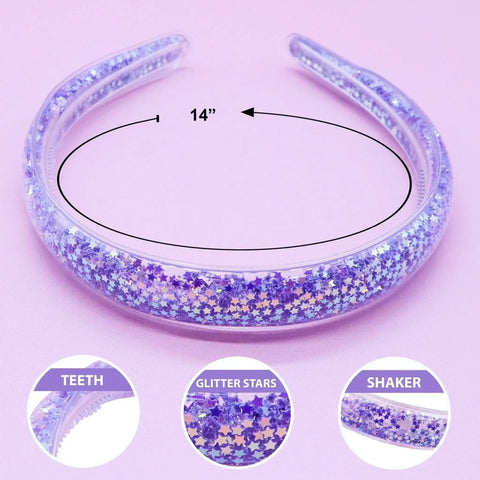 Shaker Glitter Headband - Purple