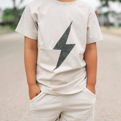 Greige Acid Wash Spark Boys Graphic Tee