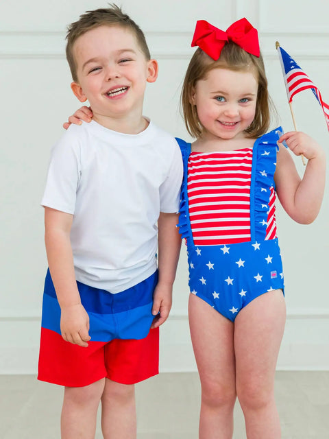 Swim Trunks - Liberty Color Block