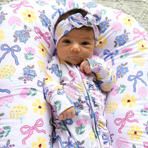 Evie Ruffle Zip Bamboo Pajama