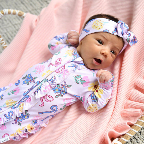 Evie Ruffle Zip Bamboo Pajama