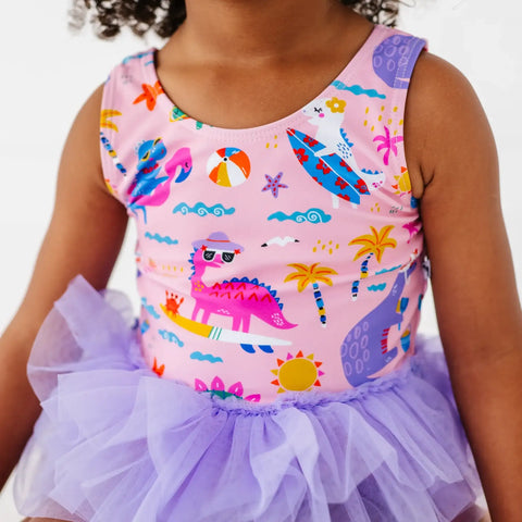 Diva Dinos Girls Swimsuit with Tutu