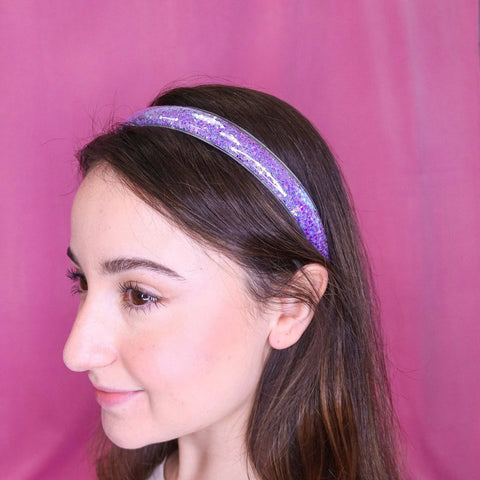 Shaker Glitter Headband - Purple