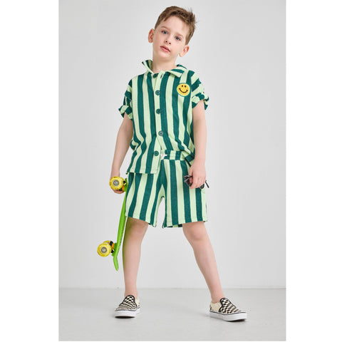 Striped Terry Shorts