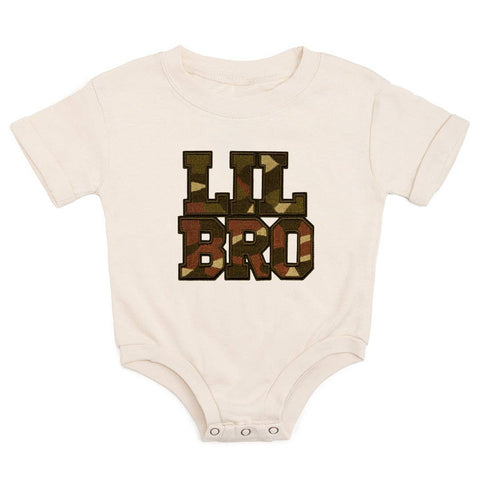 Lil Bro Camo Patch Baby Bodysuit