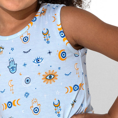 Sleeveless Bamboo Dress - The Eye Blue