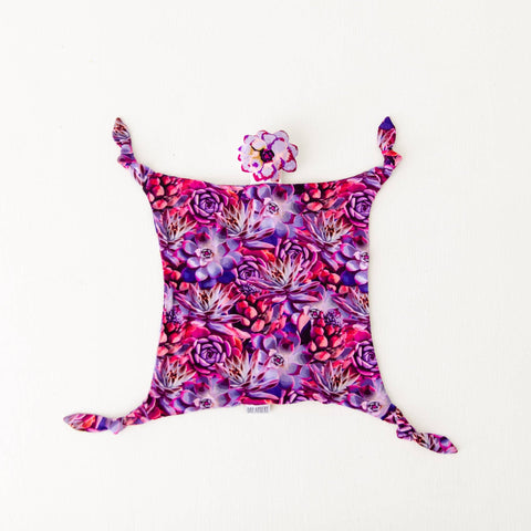 Pink Succulents Bamboo Snuggle Lovey