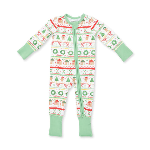 Convertible Romper - Gingerbread Fair Isle