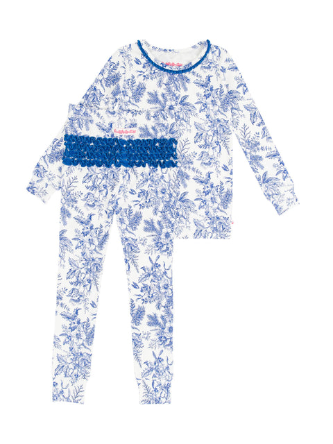 Winter Bliss Toile Modal Ruffle Pajama Set