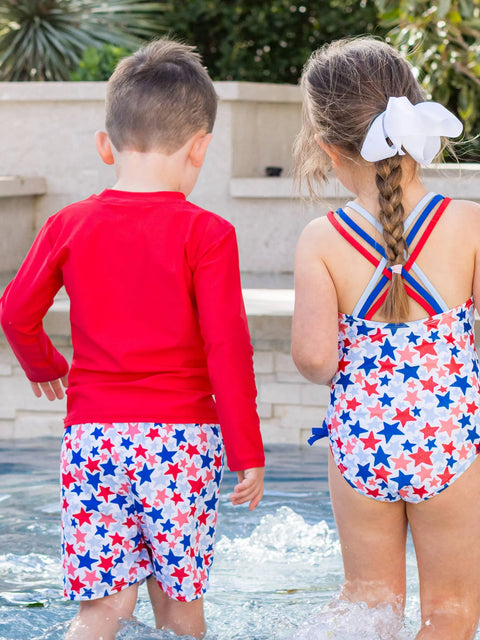 Long Sleeve Rash Guard - Vintage Red