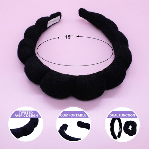 Spa Headband & Scrunchie Wristband Set - Mint