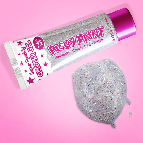 Super Sparkly Kids Hair & Body Fine Glitter Gel - White
