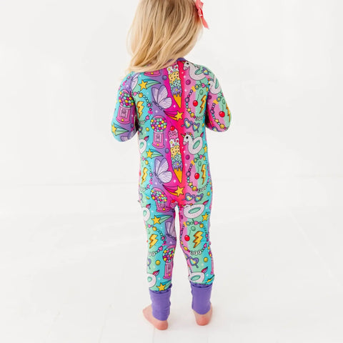 Cosmic Candyland Bamboo Convertible Footie