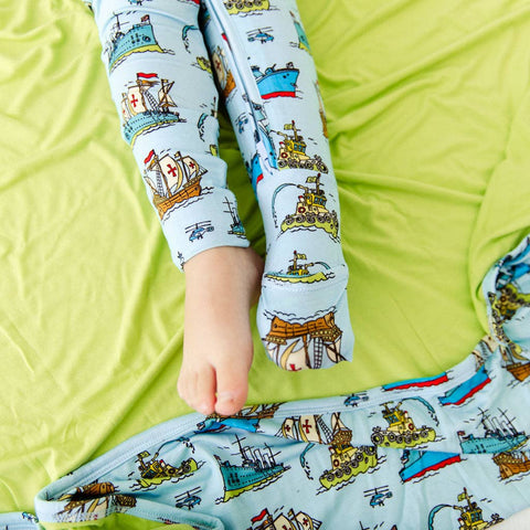Ship Convertible Footie Pajamas