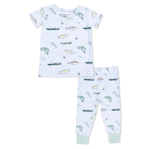 Short Sleeve Loungewear Set - Fishing
