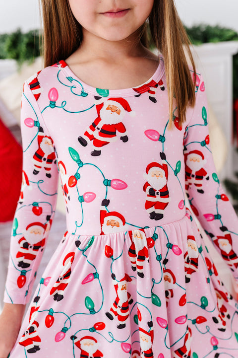 Hangin' with Santa Bamboo Dress for Girls