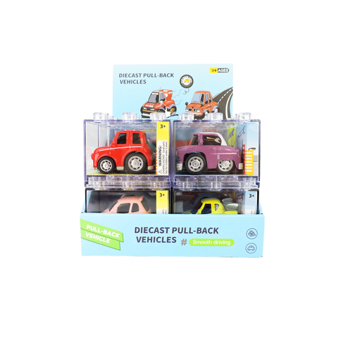 Rollin’ Large Diecast Pull-Back Car in Building Block Box