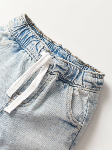 Cargo Denim Jogger - Light Wash