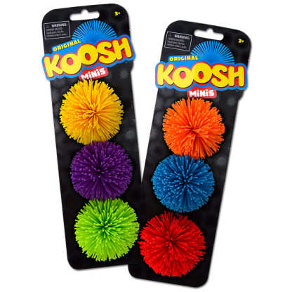Koosh 3 Pack Mini Ball Set - Orange, Purple, Green