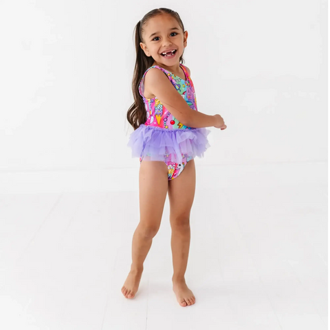 Cosmic Candyland Girls Swimsuit With Tutu