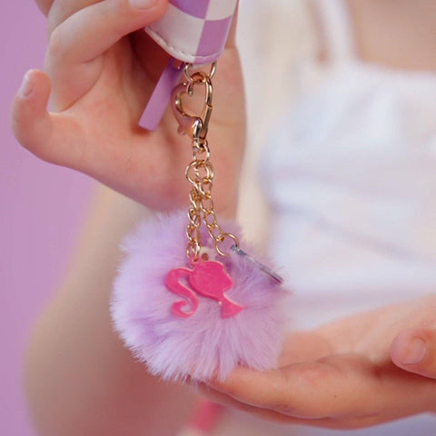 Barbie™ Purple Checkered Kids Zip Wallet