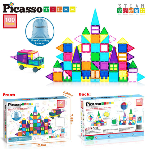 Magnetic Tile Building Block Set (101 Pieces)