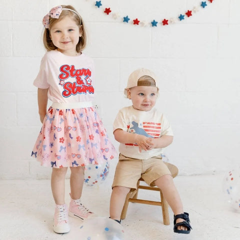Stars & Stripes Patch Kids T-Shirt