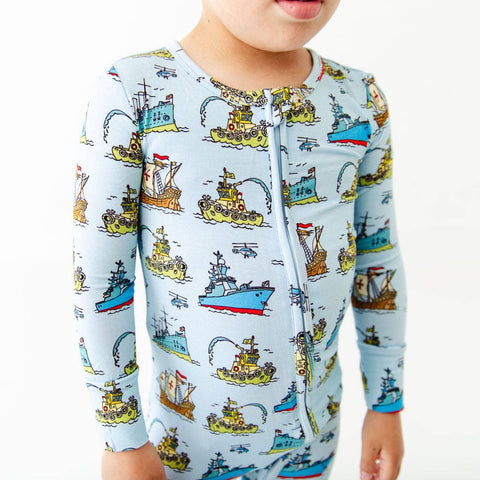 Ship Convertible Footie Pajamas
