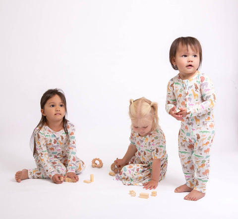 Zoo Crew Bamboo Pajama Set for Kids