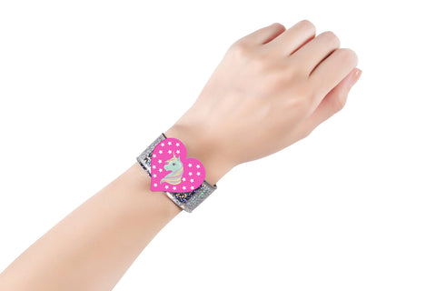 Glitter Slap Charm Bracelet