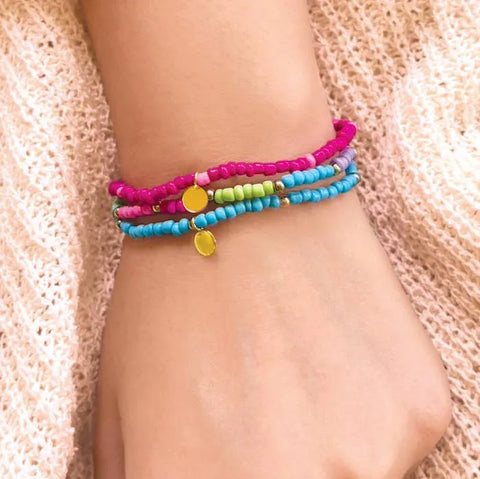 Breezy Mini Seed Bead Bracelet Stack