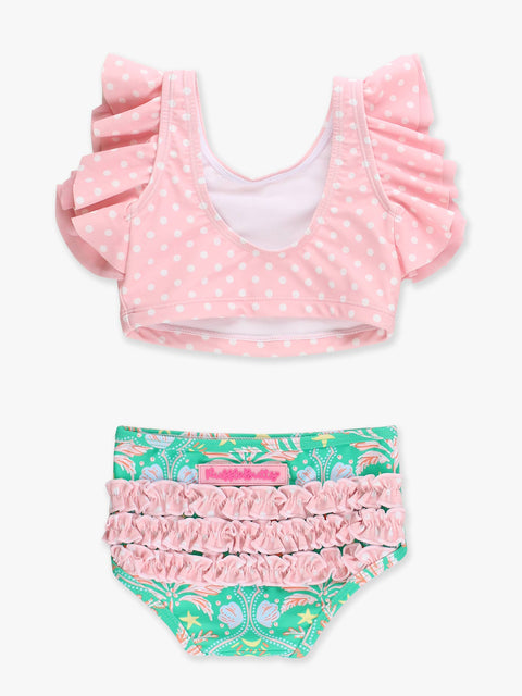 Girls Butterfly Tankini Swimsuit - Coconut Cabana