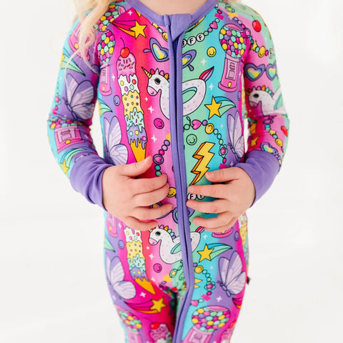 Cosmic Candyland Bamboo Convertible Footie