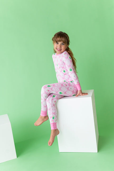 Masters Inspired Bamboo Kids Pajamas - Pink