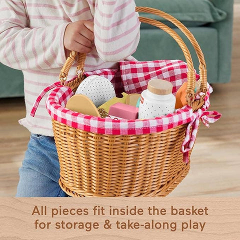 Fisher Price Wooden Picnic Basket