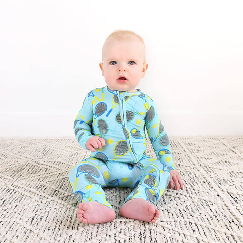 Roger Blue Tennis Zip Bamboo Pajama
