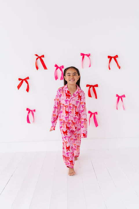 Little Bow Sleep Kids Button Down Pajama Set