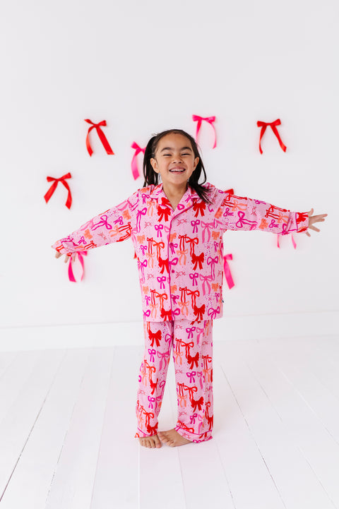 Little Bow Sleep Kids Button Down Pajama Set