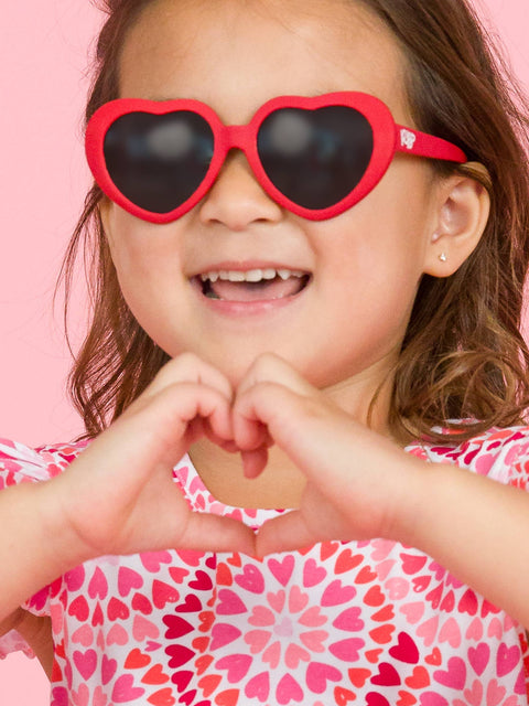 Red Heart Shaped Sunglasses