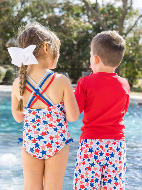 Long Sleeve Rash Guard - Vintage Red